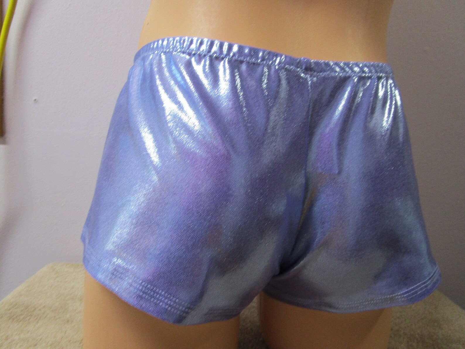 Lilac Metallic Micro Dot Nylon Spandex Boy Shorts 2 Etsy