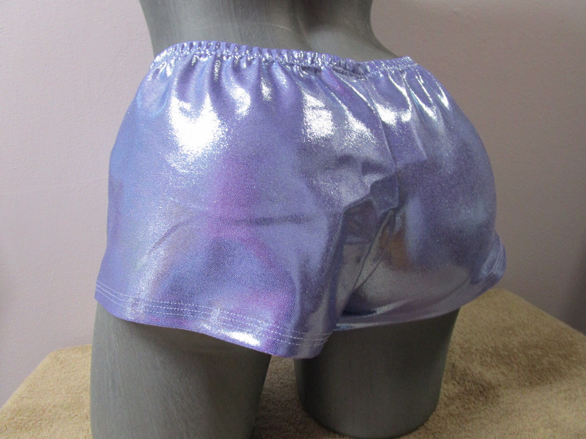 Ships fast Lilac Metallic Micro Dot Nylon Spandex Boy Shorts Etsy
