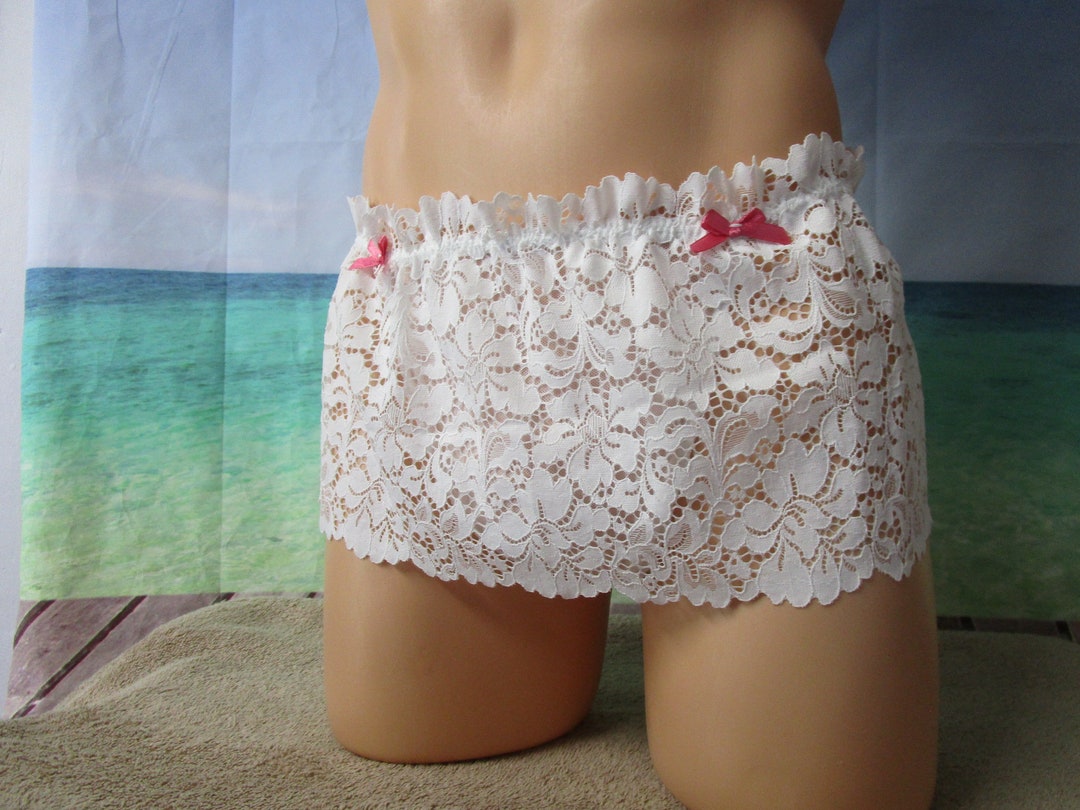 Lace Jock Strap W/attached 5 Skirt Sheer Mesh Front & - Etsy