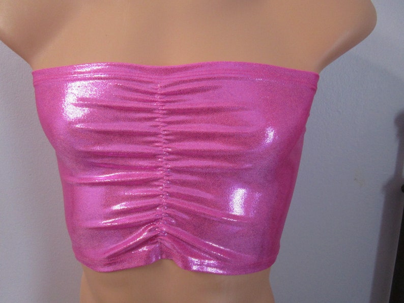 Color Set #1 ps32-35pk Men/'s Cinched Front 8 Tube Top Metallic Dot Spandex