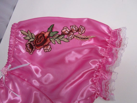 Deep Pink Satin Pants Pantaloons India Maid Sissy Cute Adult Baby Fits Underwear