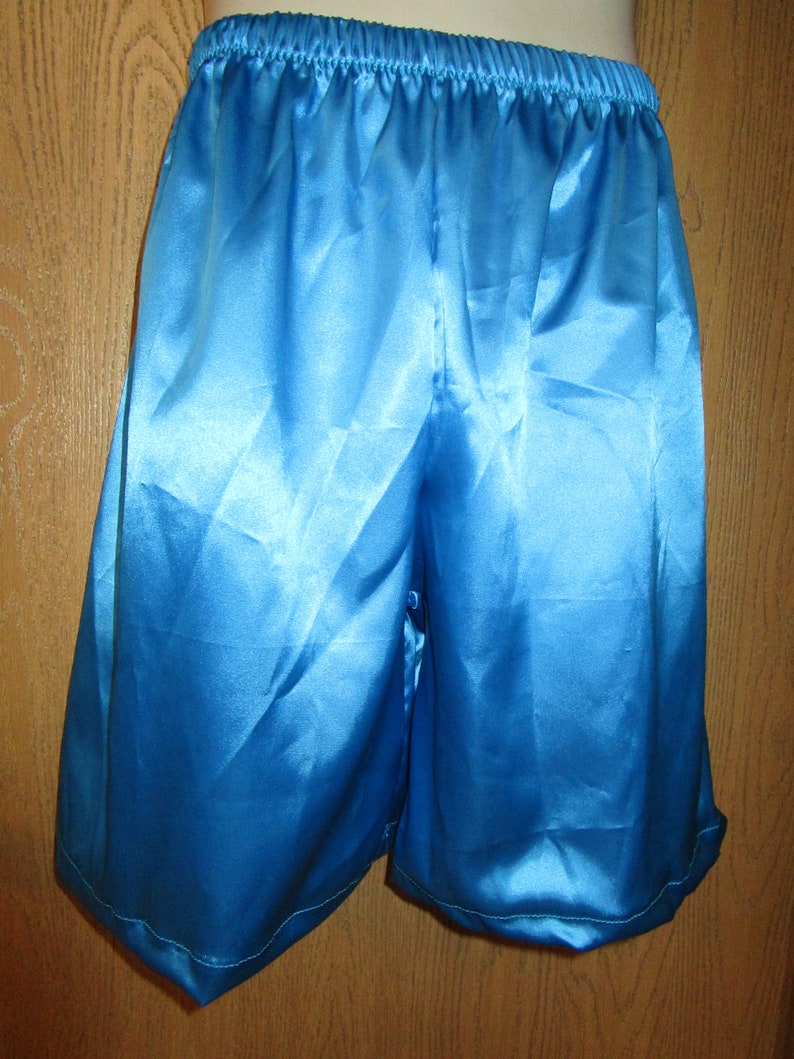 Men's Satin Boxers Shorts No Fly 34 Inseam Etsy