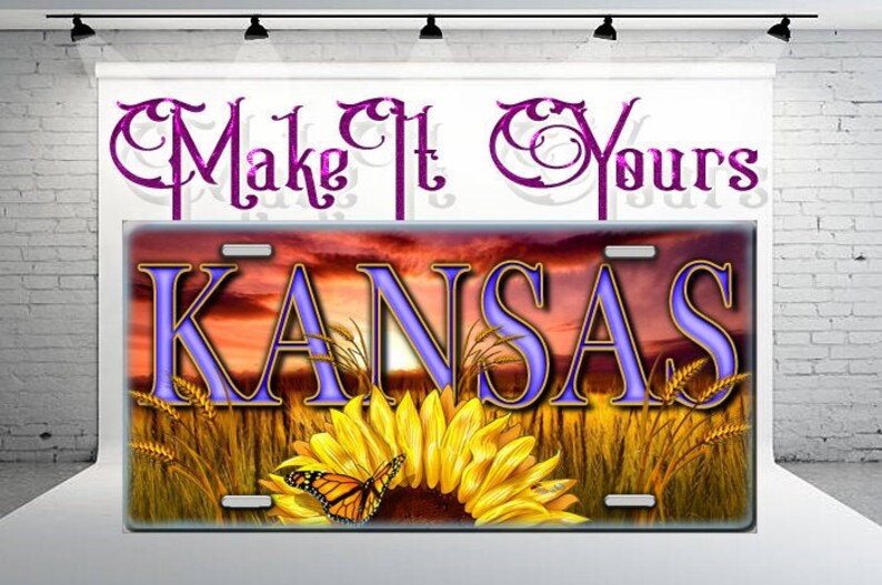 Kansas License Plate / State License Plate / Sunflower State / Car Tag