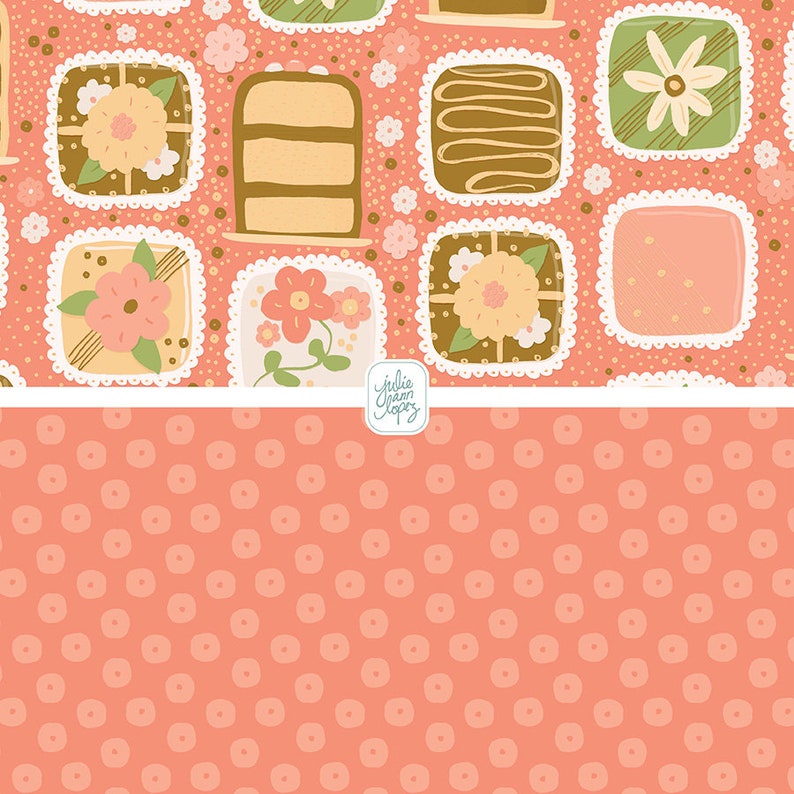 Petit Fours Digital Paper: Hand-drawn Dessert Patterns (12x12 Inches ...