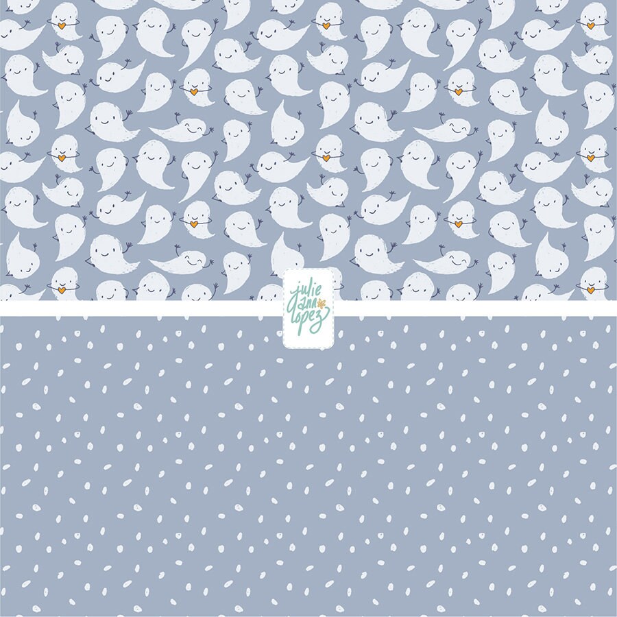 Friendly Ghost Printable Papers, Halloween Digital Download Paper in ...