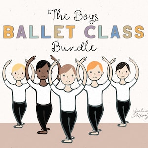 Ballet Clipart: Boy Dancers Illustration (Digital Download)