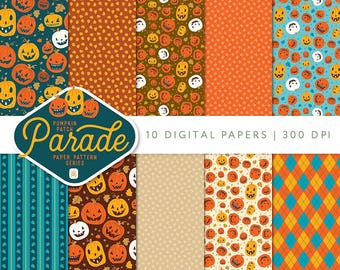 Pumpkin Patch Digitales Papierset - Halloween Scrapbook Designs (digitaler Download)