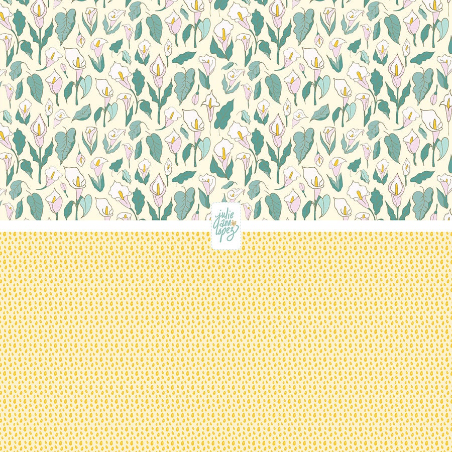 Lily Printable Papers, Flower Digital Download Paper in 12x12 Inches ...