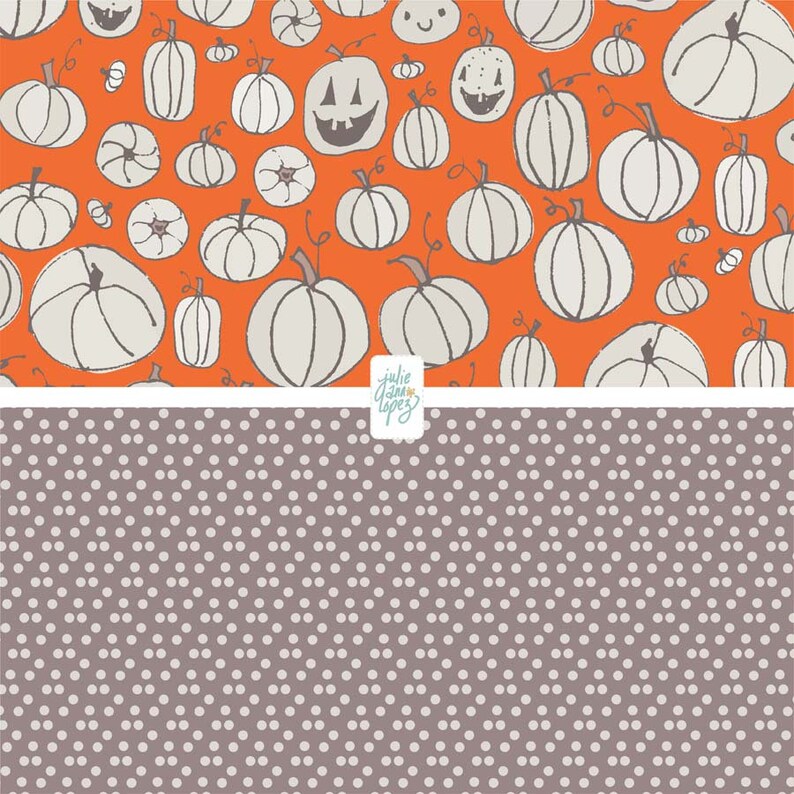Cute Halloween Printable Papers, Pumpkin Digital Download Paper in ...