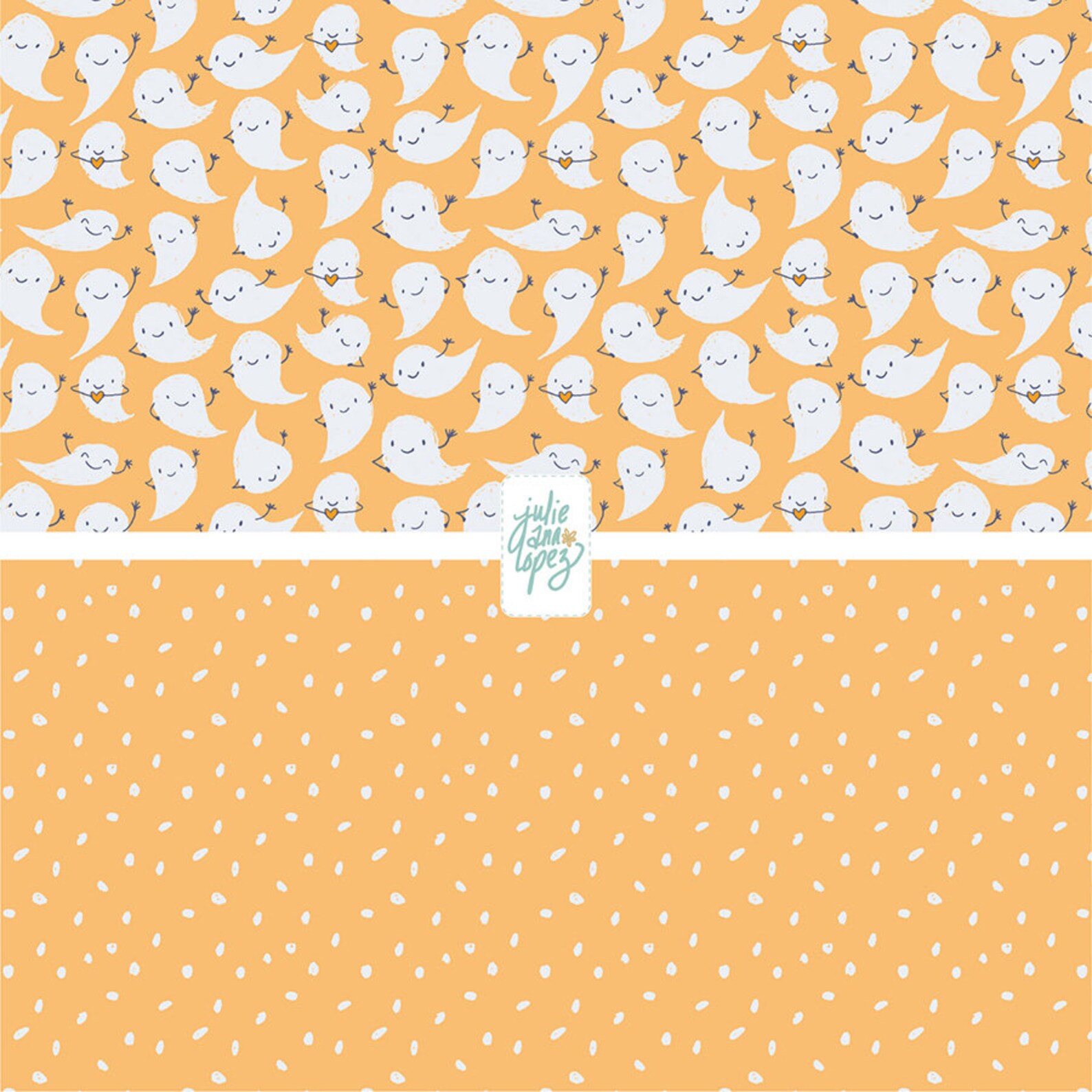 Friendly Ghost Printable Papers, Halloween Digital Download Paper in ...