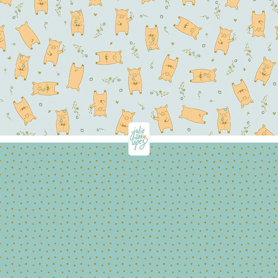 Piglet in the Garden V2 Printable Papers / Digital Download Paper in ...