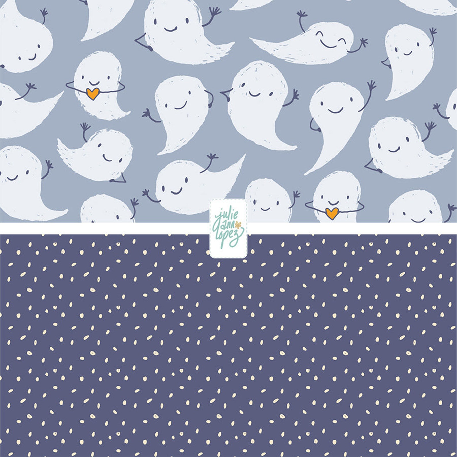 Friendly Ghost Printable Papers, Halloween Digital Download Paper in ...