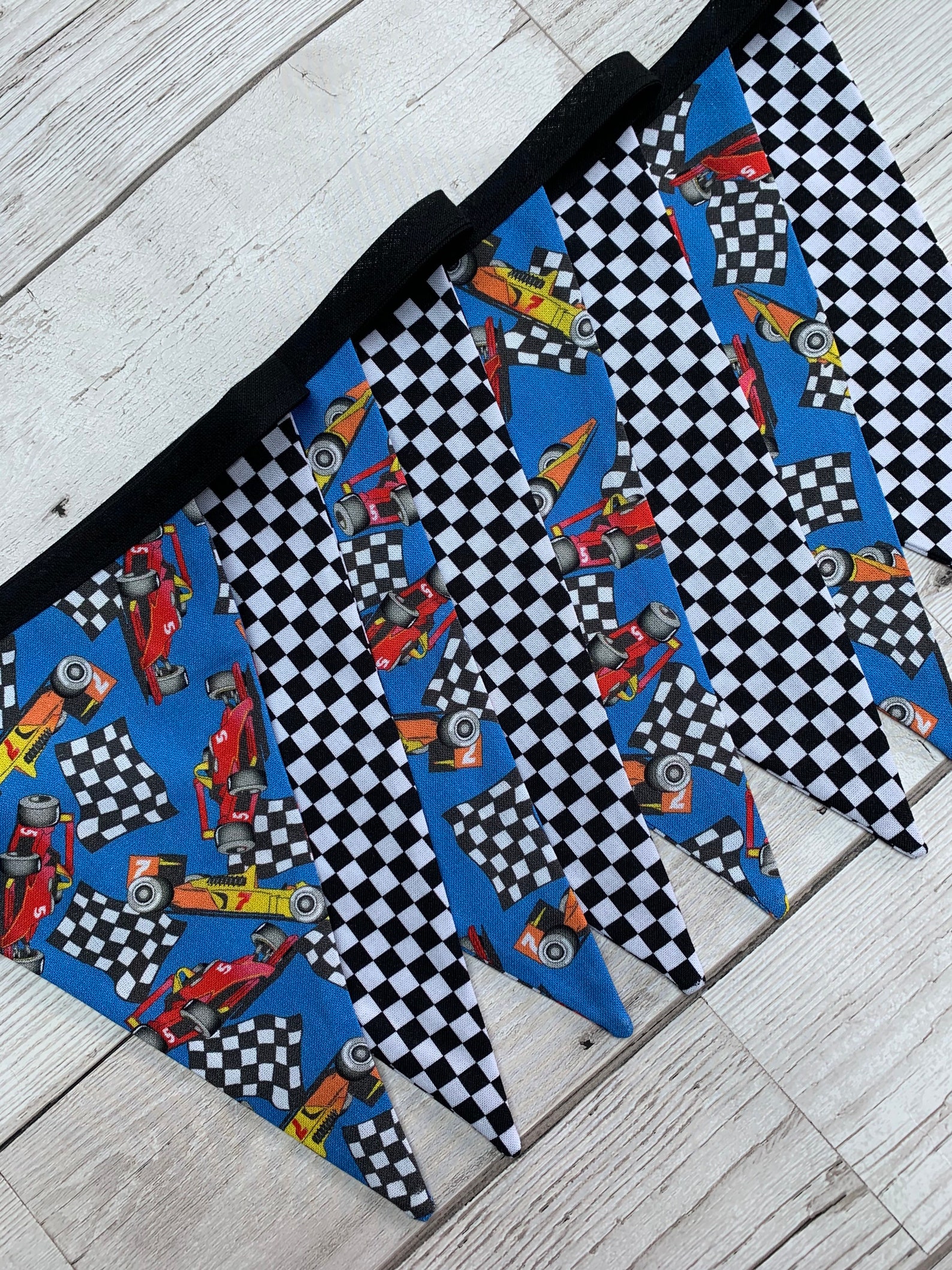 Racing Car Bunting Formula One Checkered Flag Bunting Etsy UK