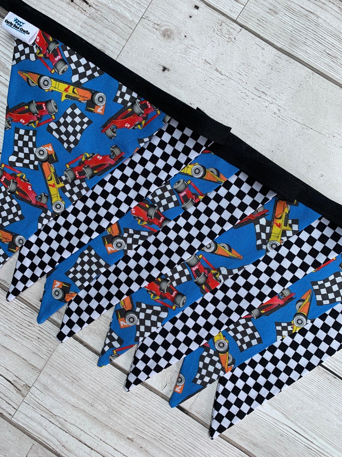 Racing Car Bunting Formula One Checkered Flag Bunting Etsy