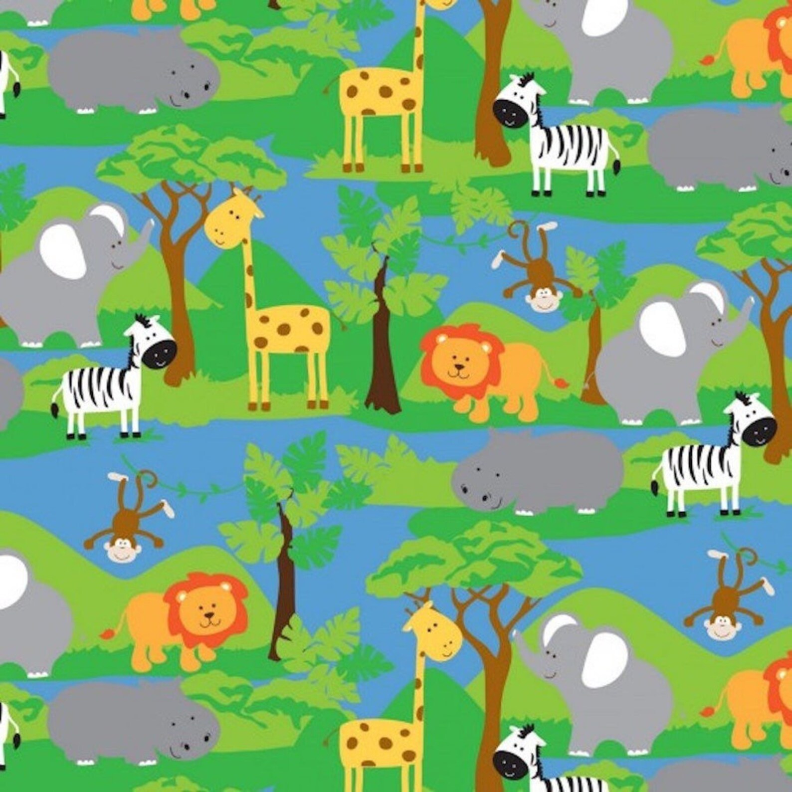 Jungle Bunting Animal Wall Decor Jungle Nursery Theme Etsy