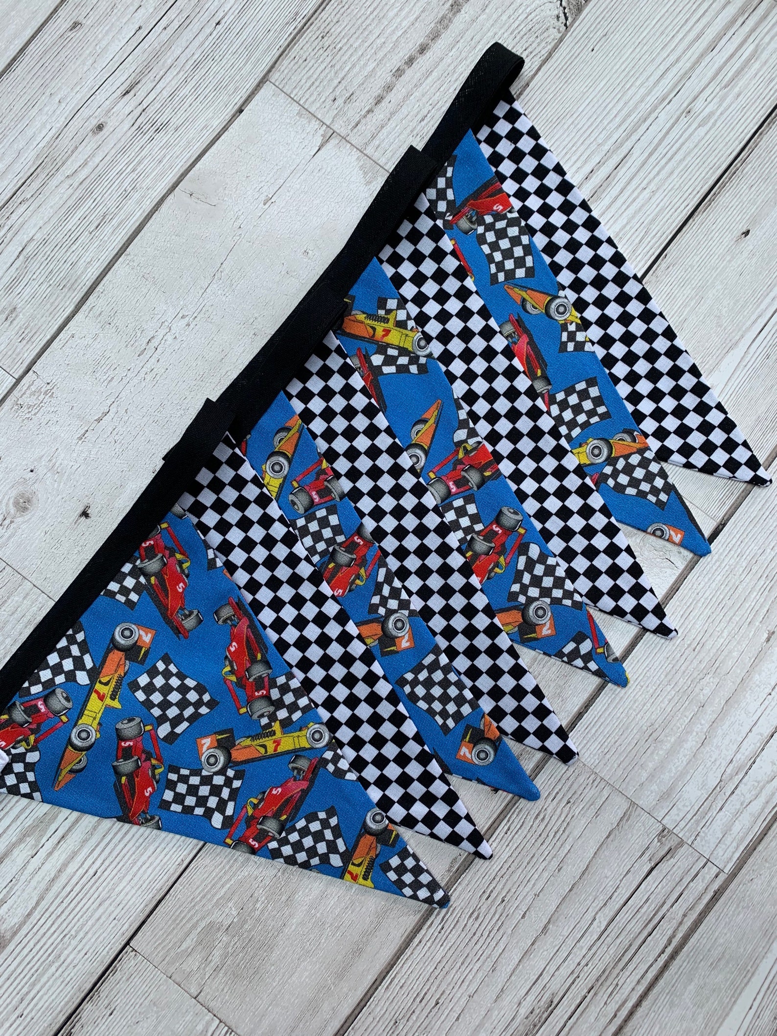 Racing Car Bunting Formula One Checkered Flag Bunting Etsy UK