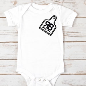 Eartag monogram or Brand tee/onesie