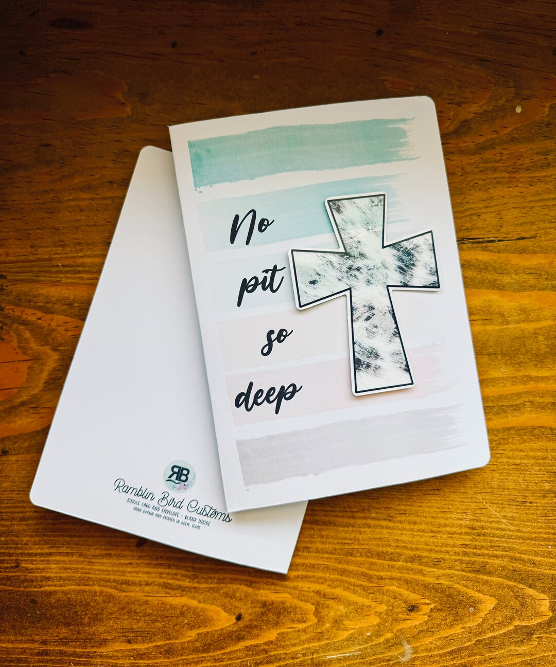 No Pit so Deep Card - Etsy