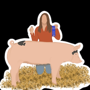 Custom Livestock Project Show Animal Sticker