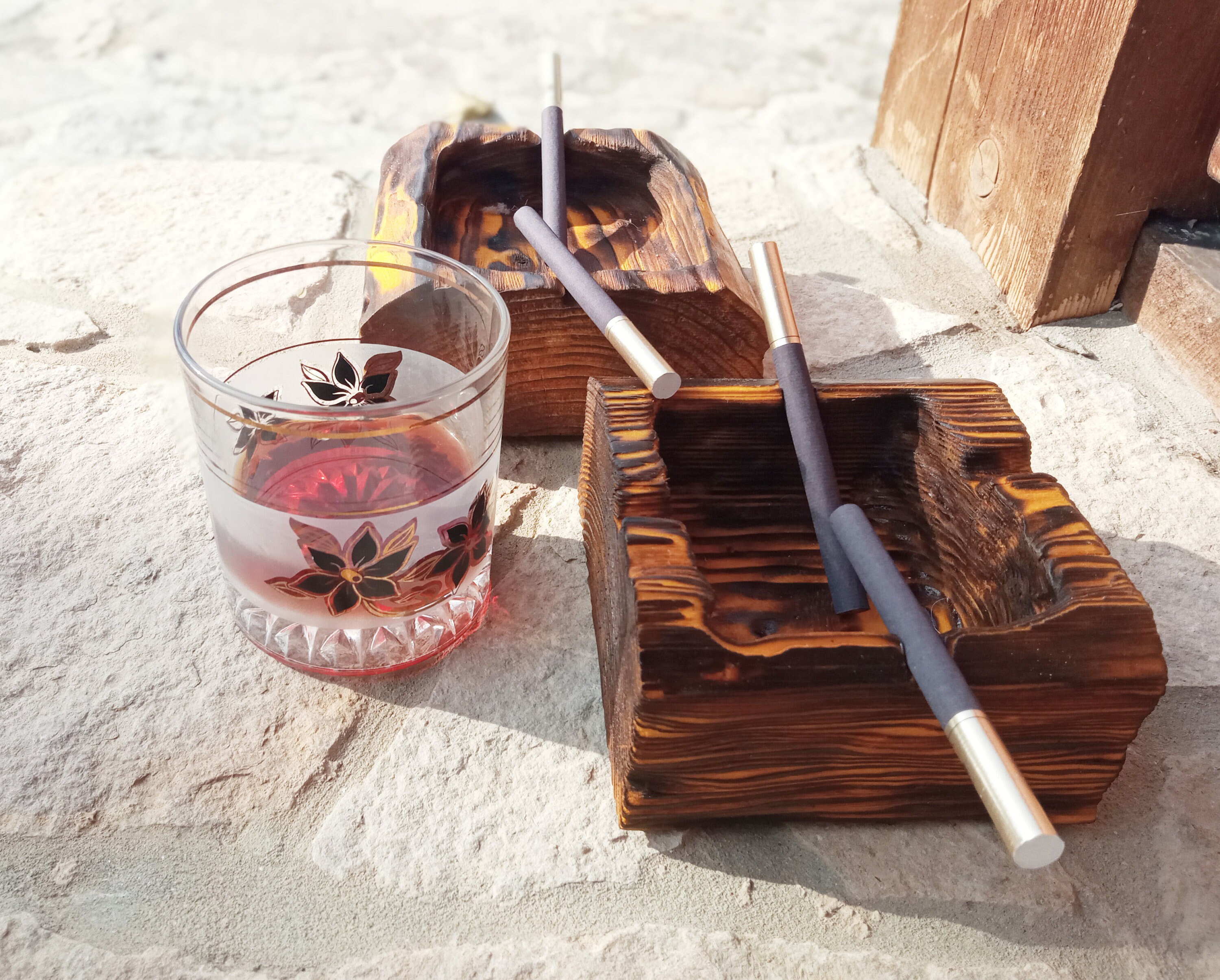 Cigar Ashtray, Pine Ashtray,, Custom Ashtray, Wooden Cigar Ashtray
