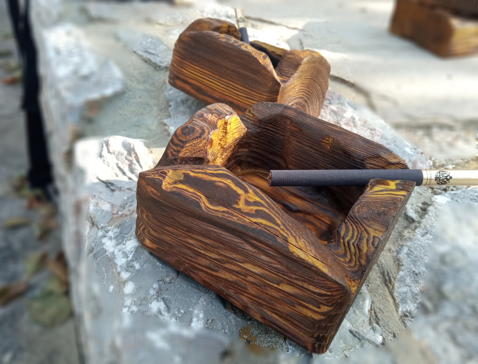 Cigar Ashtray,pine Ashtray, , Custom Ashtray, Wooden Cigar Ashtray