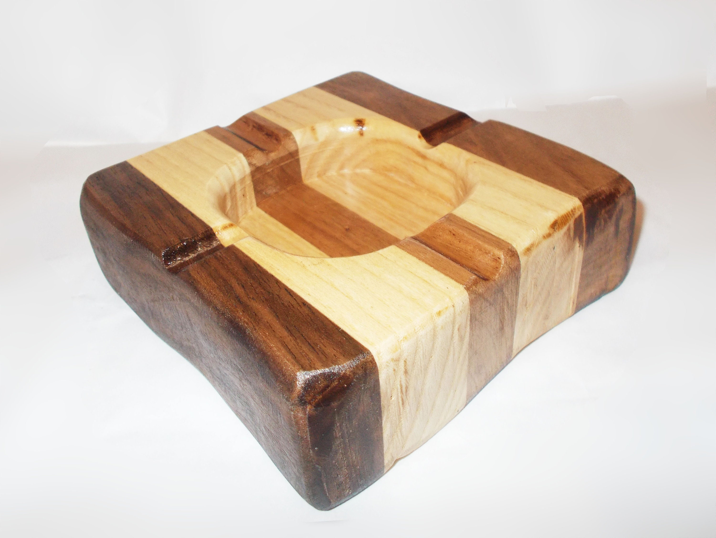 Cigar ashtray Oak Wood ashtray Custom ashtray Wooden Cigar Etsy