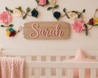 Felt Flower Garland | Nursery Decor, Girl's Room, First Birthday