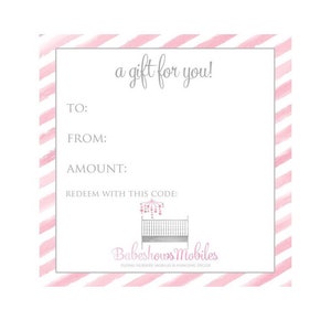 Buono regalo: qualsiasi importo perfetto per il regalo della baby shower o per la futura mamma o per il nuovo regalo per bambini / fiore mobile in feltro / tappezzeria in feltro
