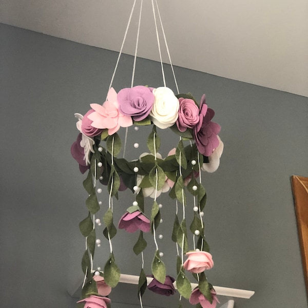 Purple Baby Mobile Etsy