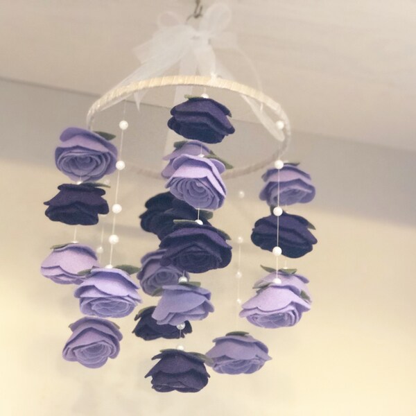 Purple Baby Mobile Etsy
