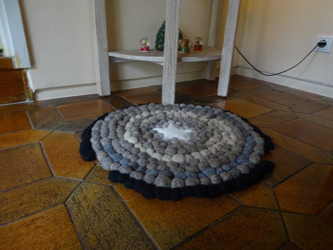 Felted Stone Carpet Stone Rug Felt Stone Pebbles Rug 100 Etsy