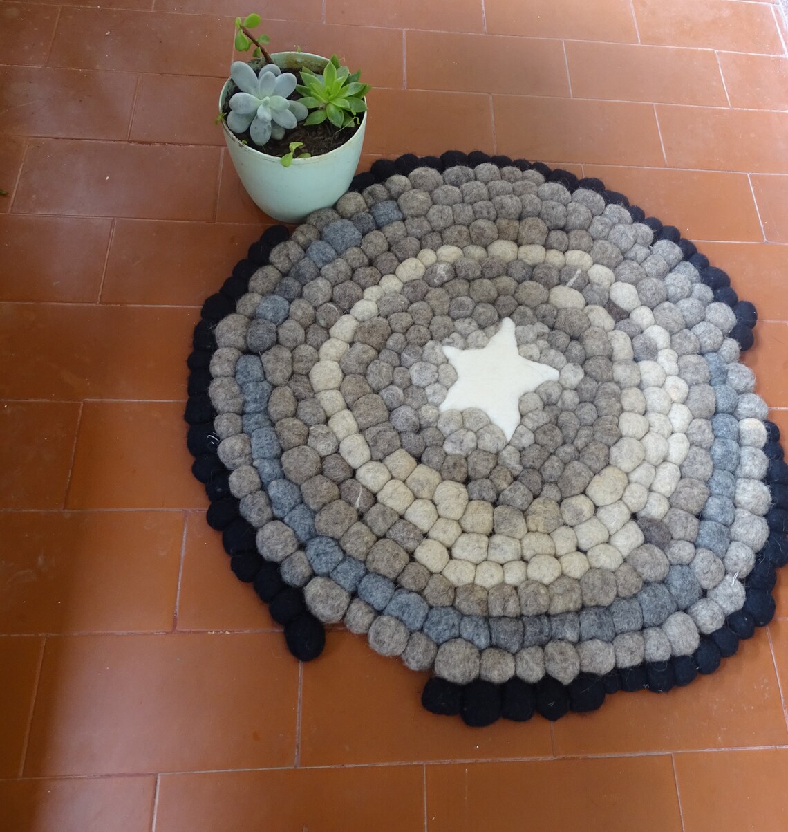Felted Stone Carpet Stone Rug Felt Stone Pebbles Rug 100 Etsy