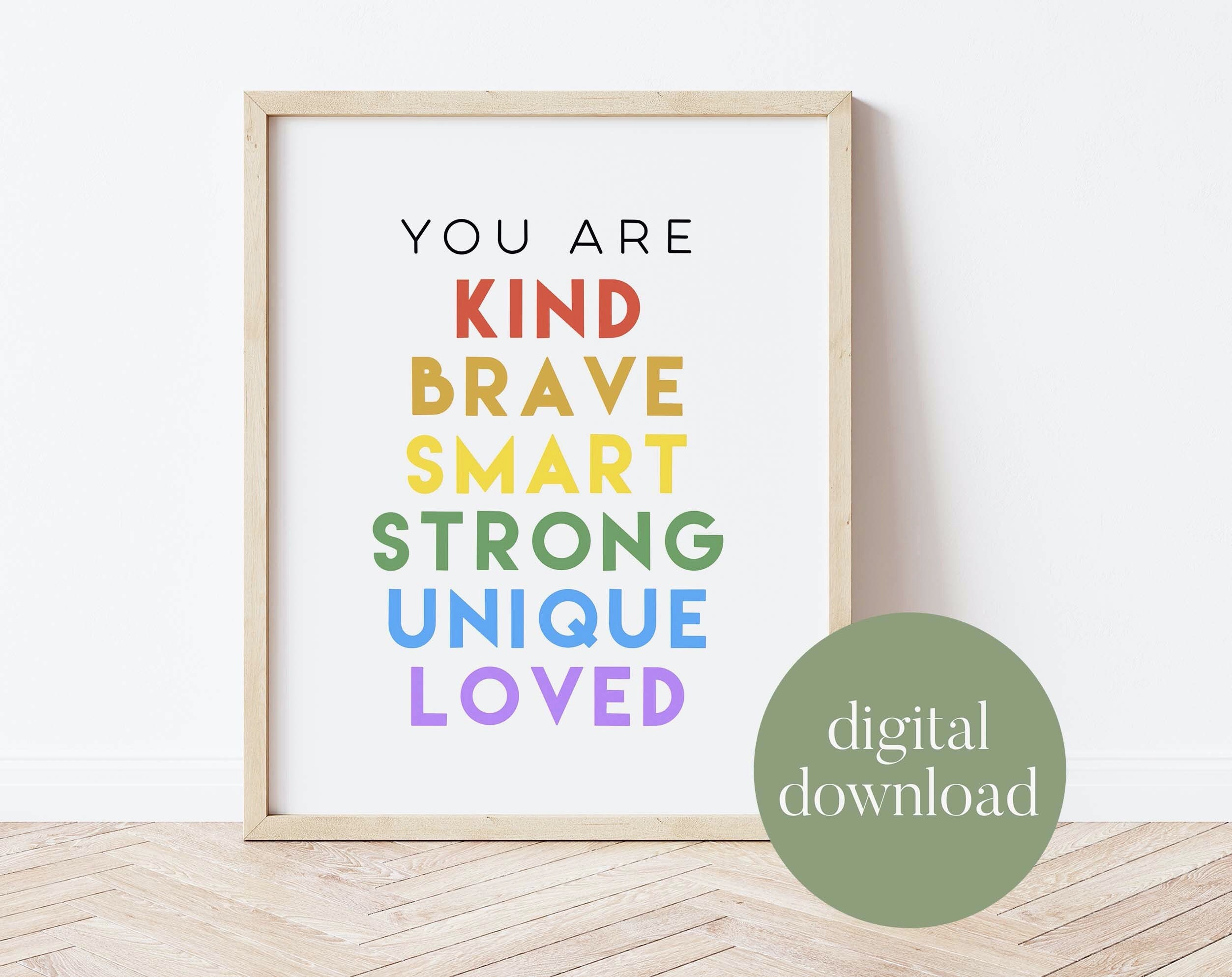 You Are Classroom Decor Affirmation Wall Art Affirmation Etsy