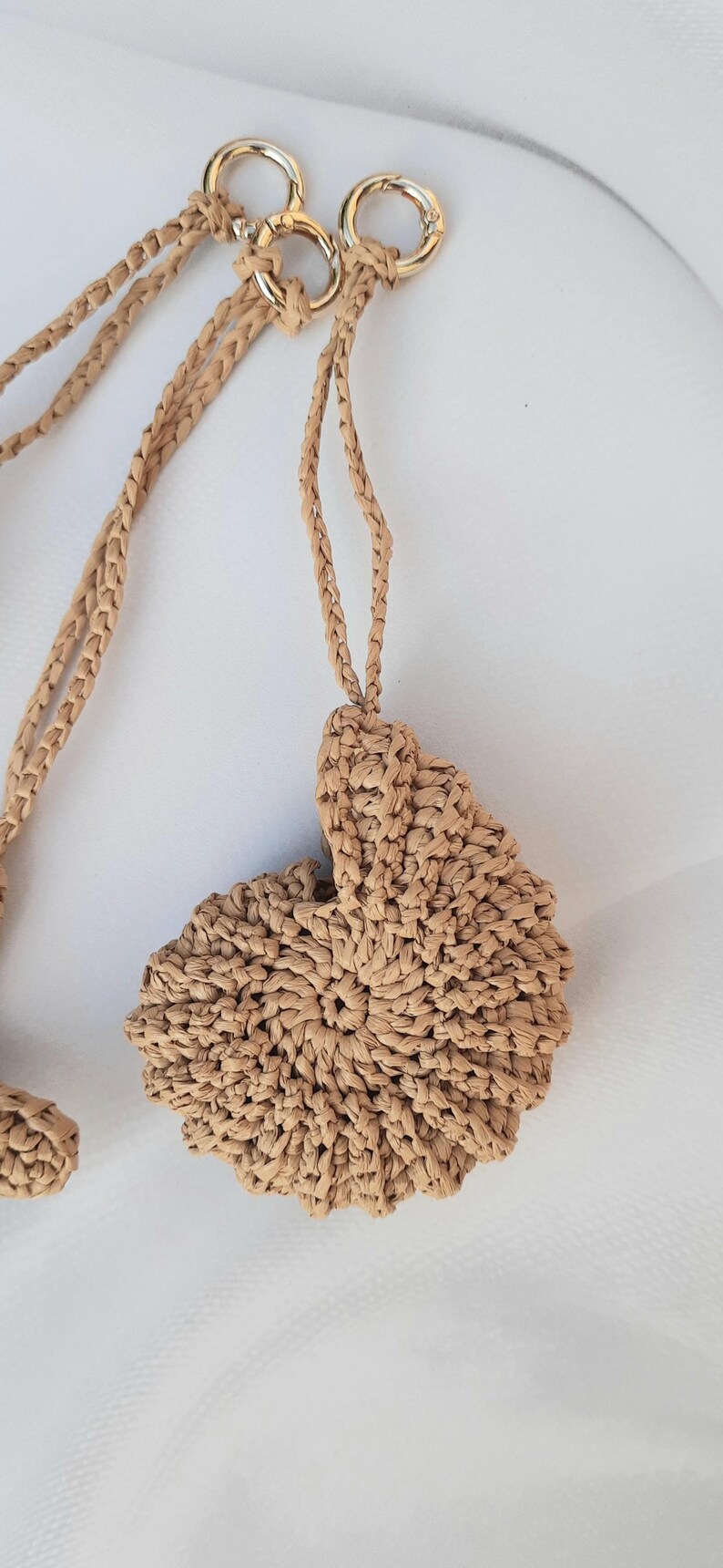 Raffia Keychains Nautical Themed Raffia Crochet Keychains, 3 Pcs - Etsy
