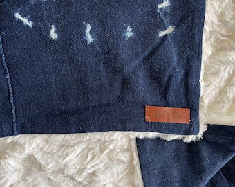 The North Star Indigo Faux Fur Blanket