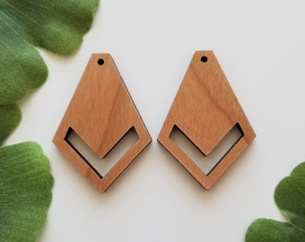 20 pieces - Wood earring parts for macrame, wholesale earrings, wood earring pieces, macrame accessories, earring blanks for macrame