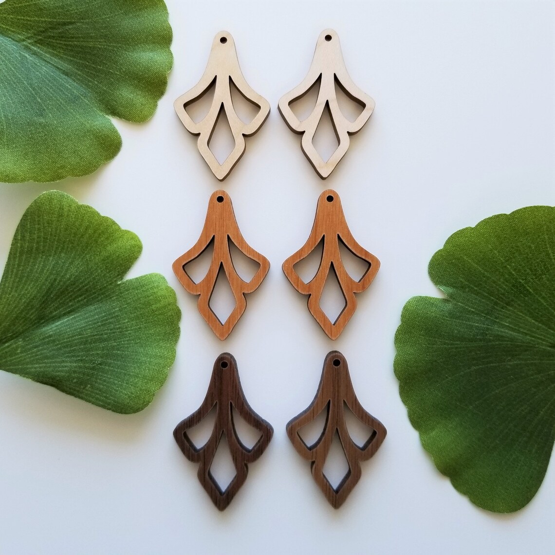 20 Pieces Laser Cut Wood Earring Findings Wholesale Etsy