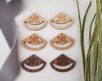 20 pieces (and get 10 free totally 30 pieces) - Black lives matter wood earring findings, wholesale earrings, macrame accessories, BLM