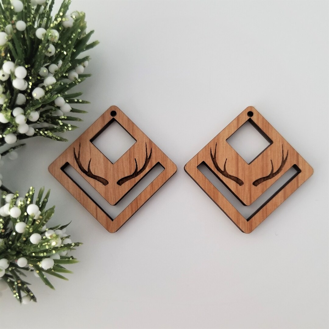 20 Pieces Laser Cut Antler Earring Findings Macrame Etsy