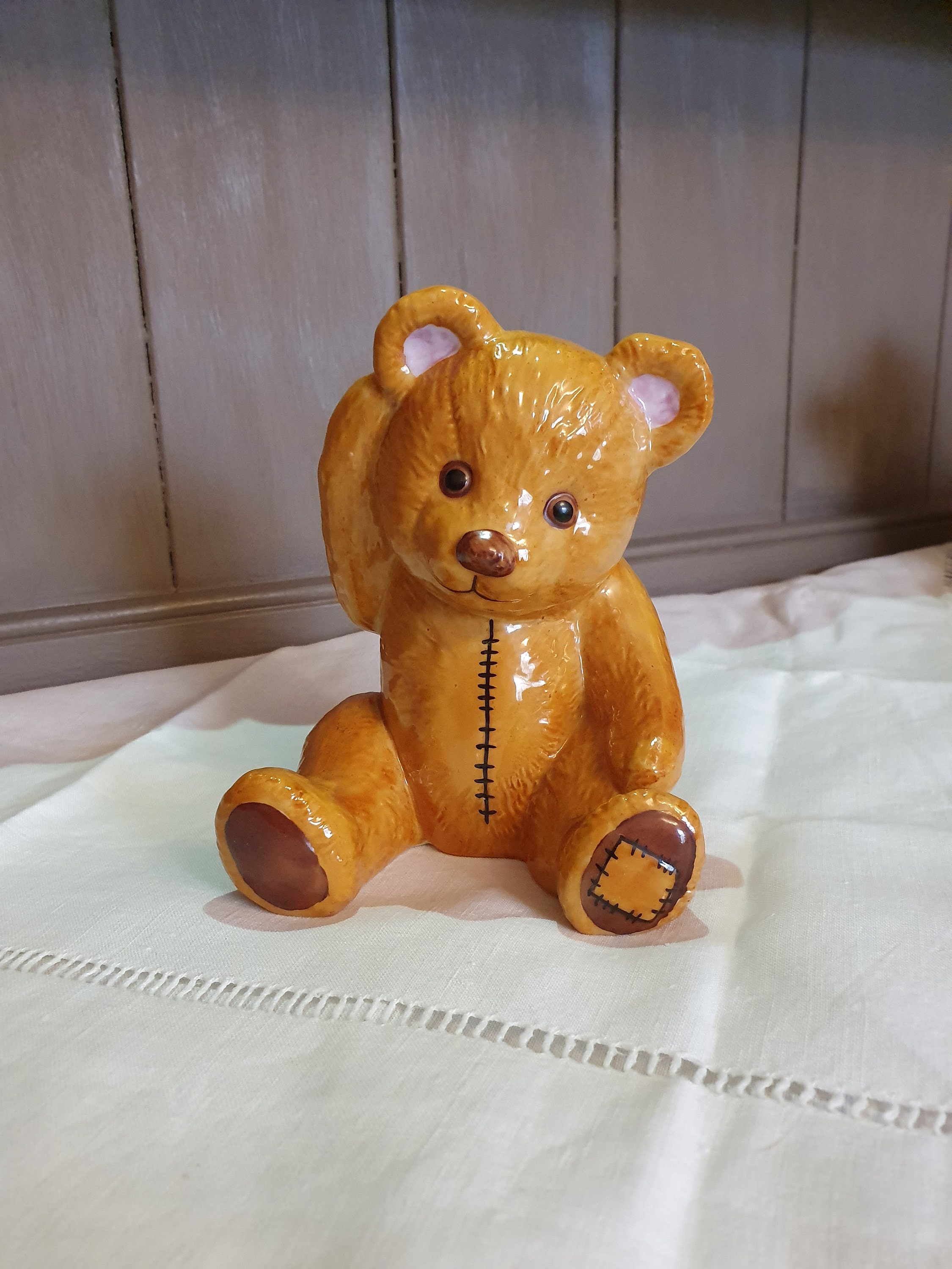 vintage teddy bear money box