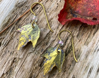 Pendientes de hoja de titanio