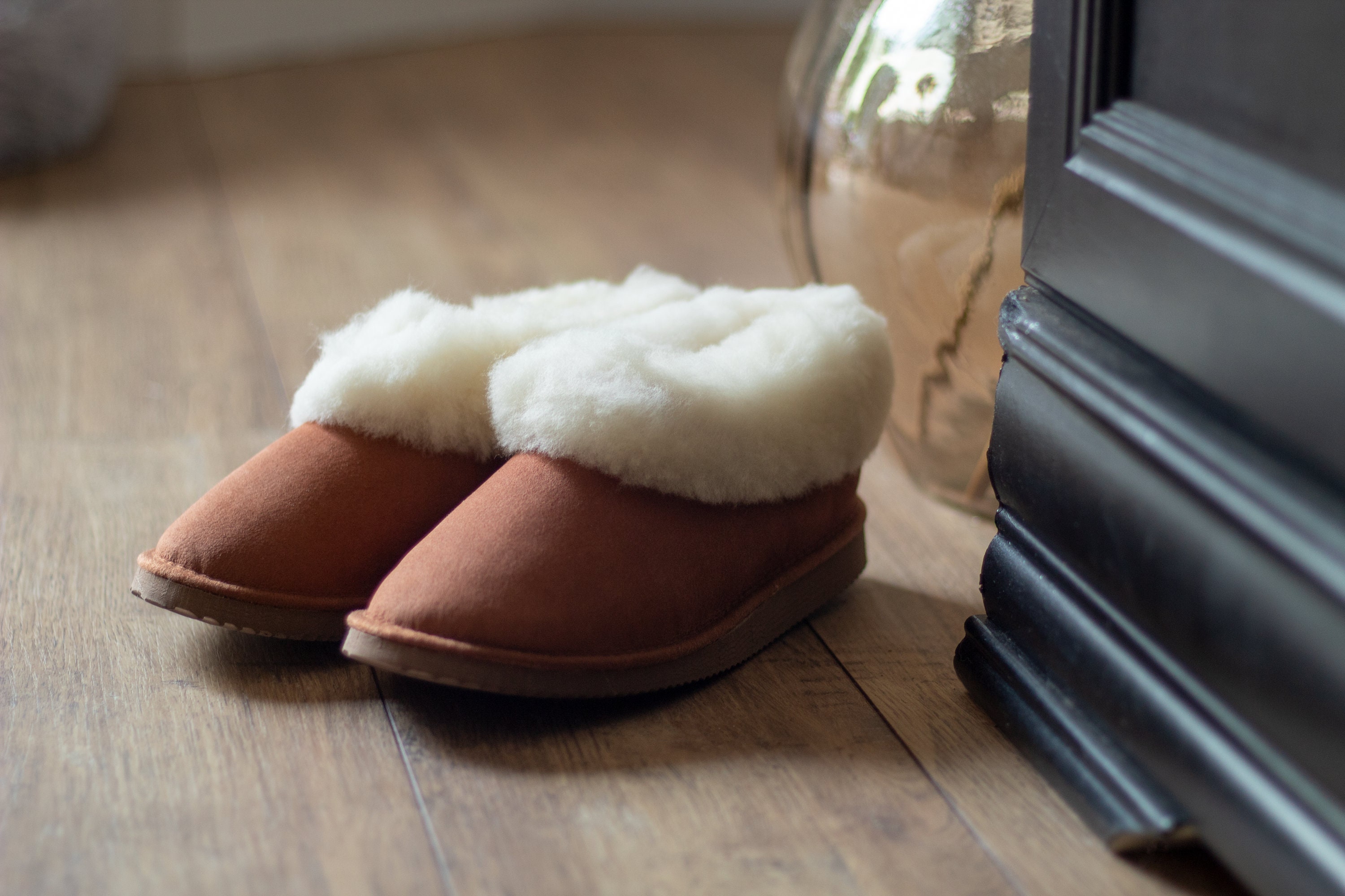 Pantofole Donna In Morbida Lana Di Pecora, Calde E Antiscivolo, Con Fodera In Pelliccia Sintetica, Suola Flessibile, Eleganza Comfort