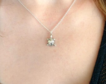 turtle necklace turtle silver necklace silver chain dainty jewelry personalized jewelry gift for 925 silver gift necklace charm necklace
