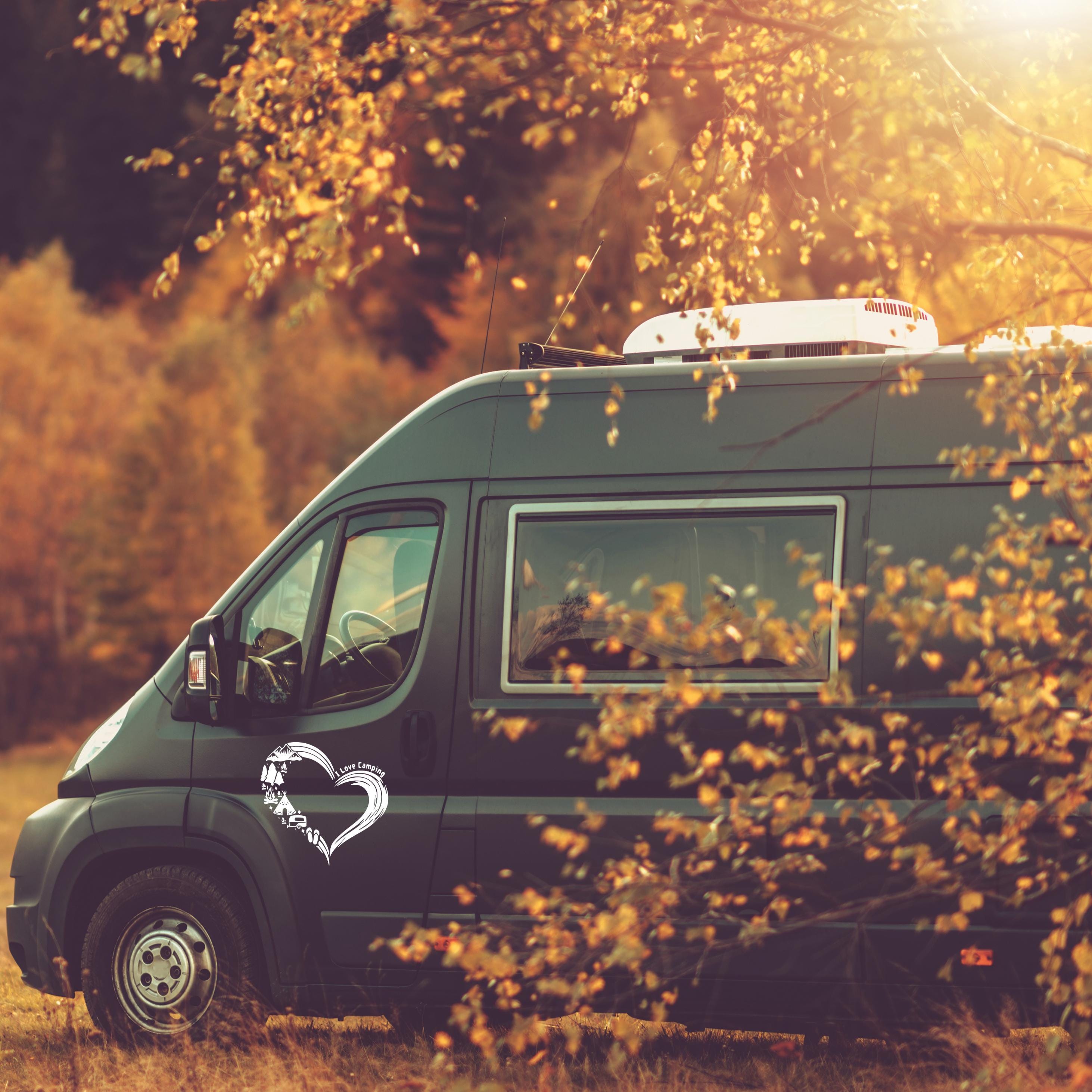 I Love Camping Vinyl Decal | Heart Camper Sticker for Car RV ...