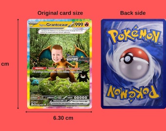Custom Pokemon-Inspired Trading Card: Personalized Fan Gift, Christmas Present, Surprise, Collector Art