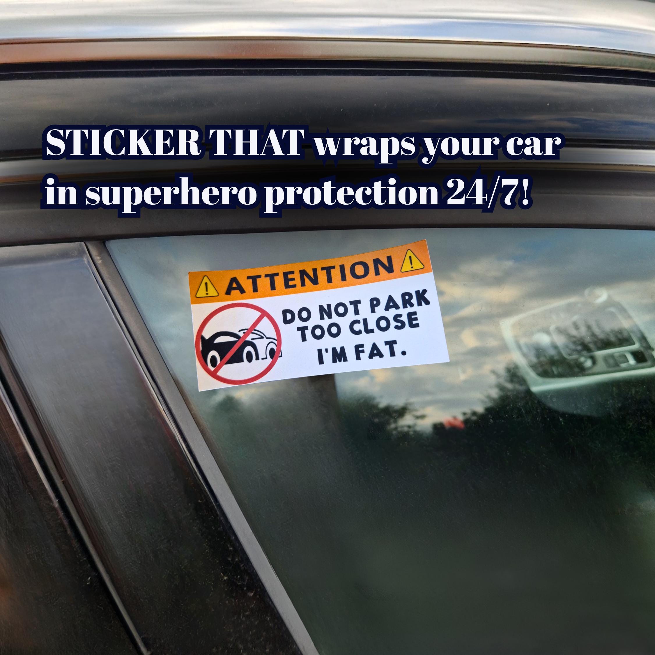 "I Am Fat" Parking Sticker - Customizable Car Window Decal, Fun Gift Idea