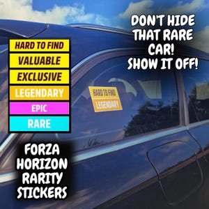 Forza Racing Rarity Sticker – Custom Vinyl Decal for Gamers & Cars,Racers, Gift, Present,
