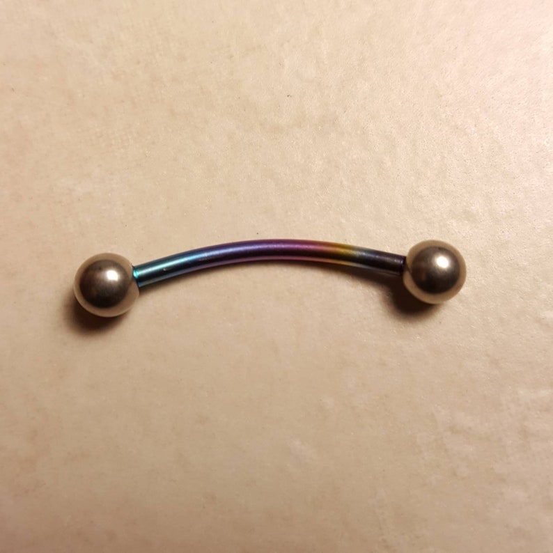 Titanium Surgical Steel Body Piercings Barbells Body Art Jewelry 14 Gauge Rainbow Silver Gold Blue