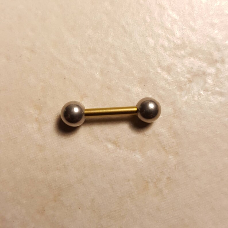 Titanium Surgical Steel Body Piercings Barbells Body Art Jewelry 14 Gauge Rainbow Silver Gold Blue