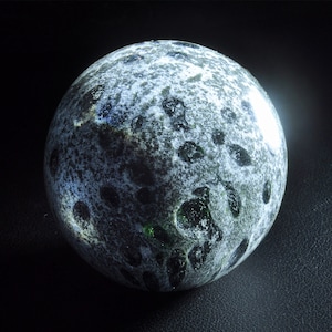 Heady glass marble Universe Opal Hand blown glass Ball, Silver space Glass , trippy Marble ornaments, globe ornaments